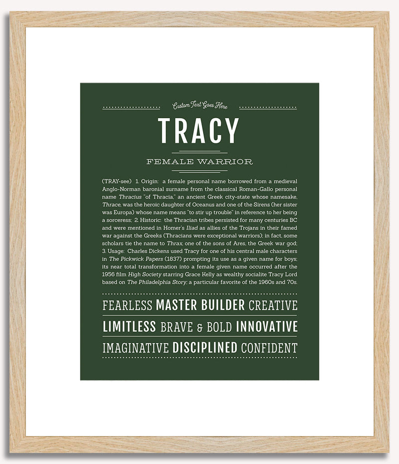 Tracy (male) | Name Art Print