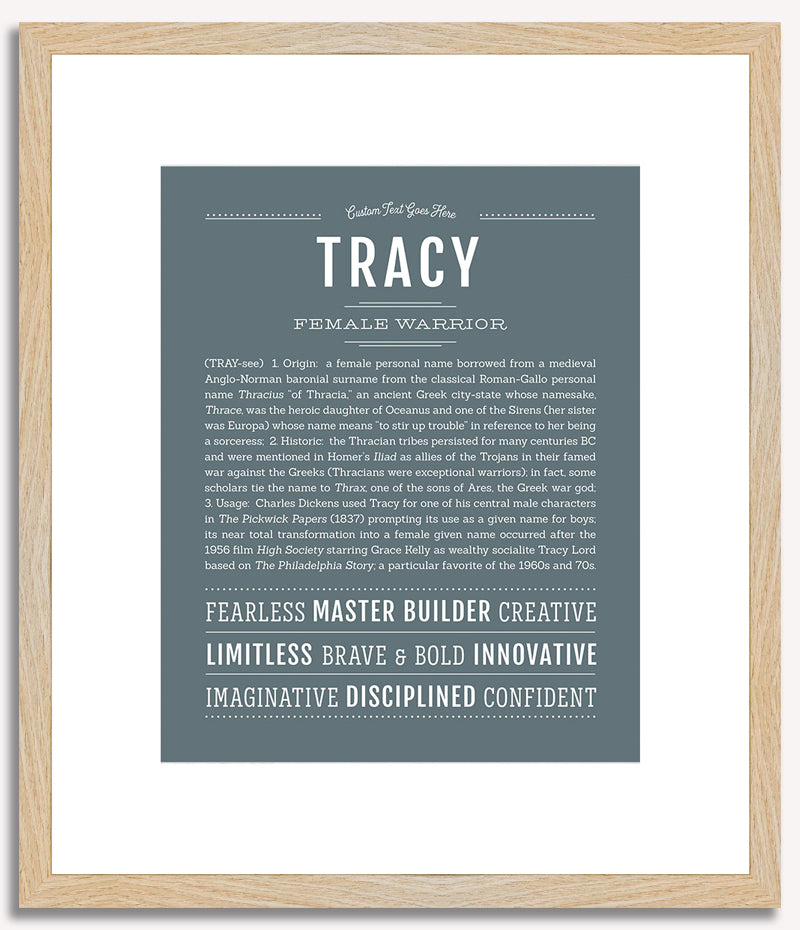 Tracy (male) | Name Art Print