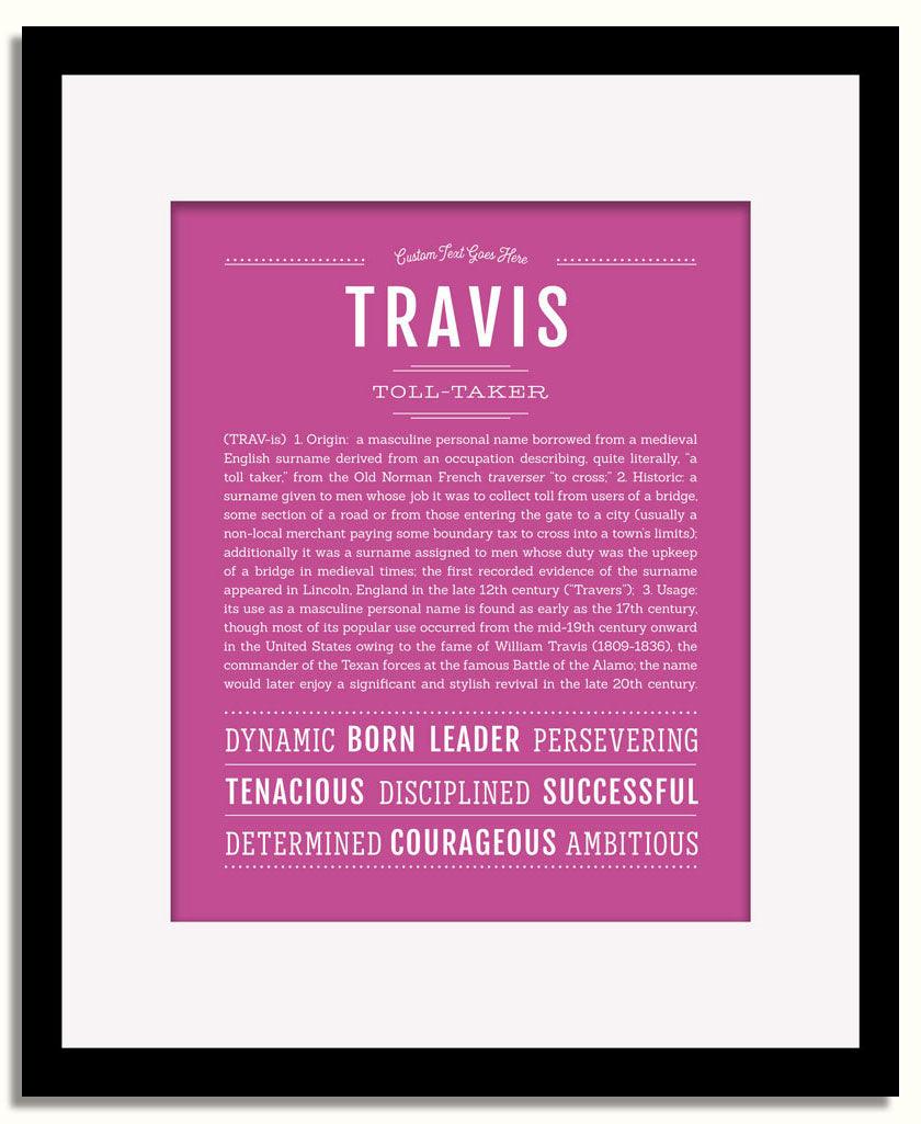 Frame Options | Dark Pink | Black Frame, Matted