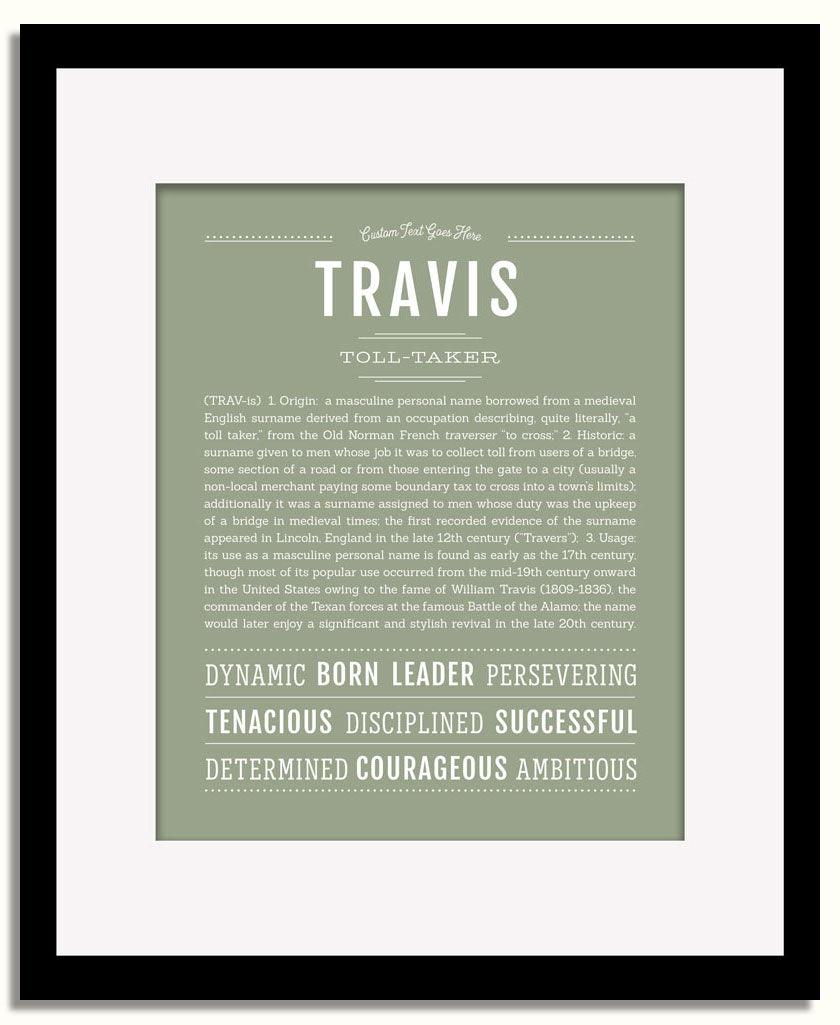 Frame Options | Sage | Black Frame, Matted