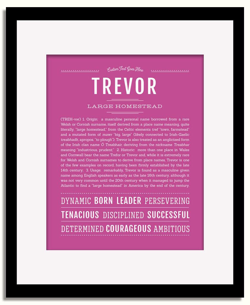 Frame Options | Dark Pink | Black Frame, Matted