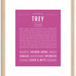 Trey | Name Art Print