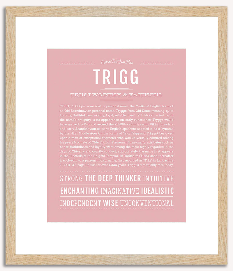 Trigg | Name Art Print