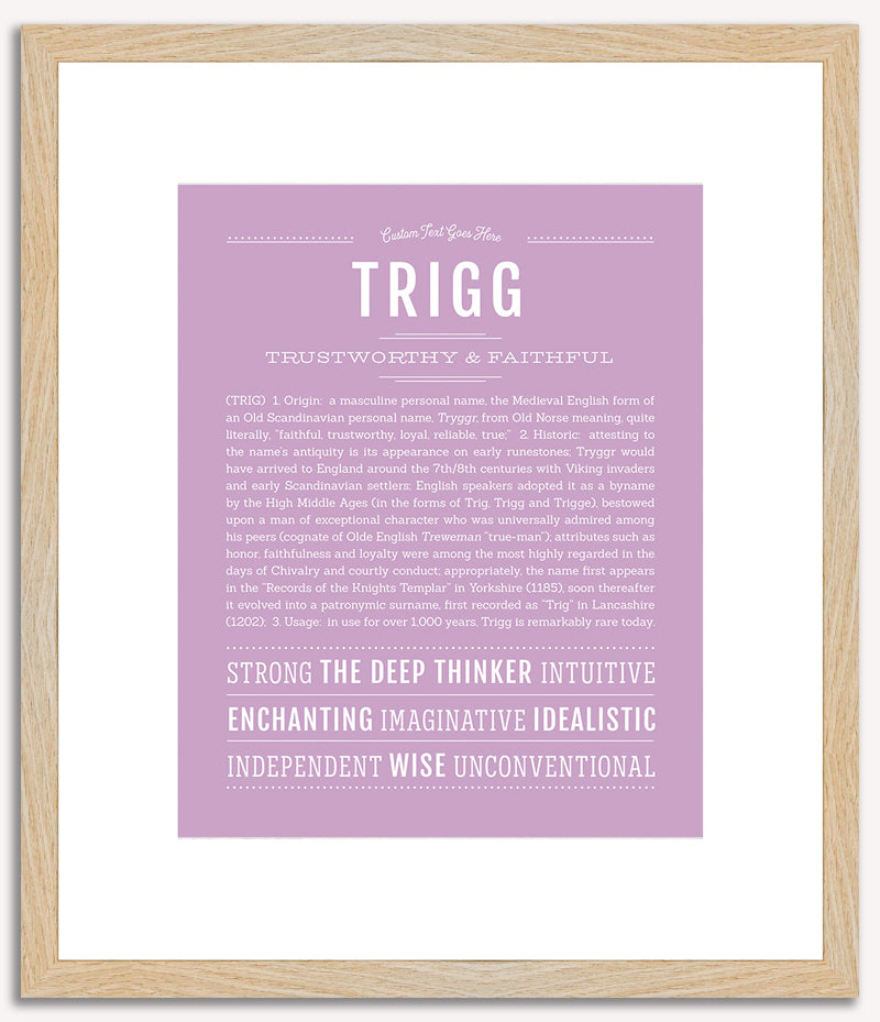 Trigg | Name Art Print