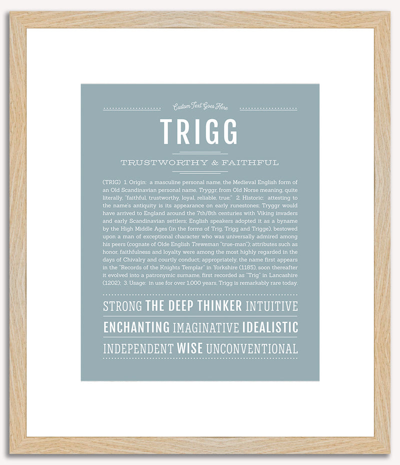 Trigg | Name Art Print