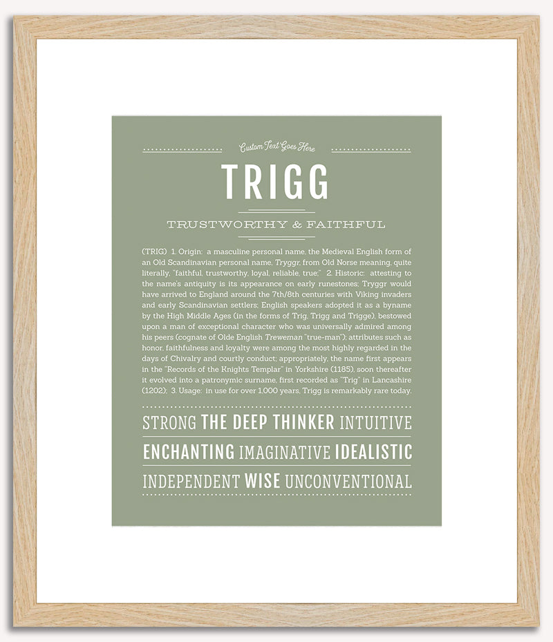 Trigg | Name Art Print