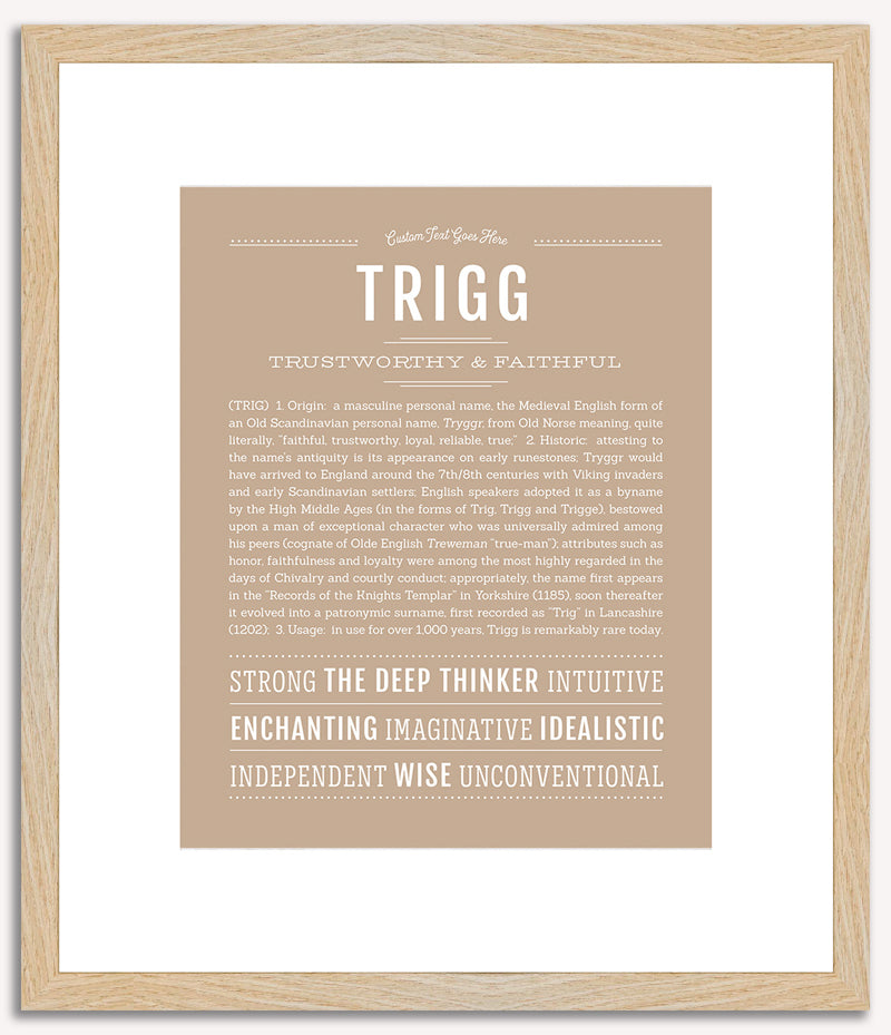 Trigg | Name Art Print