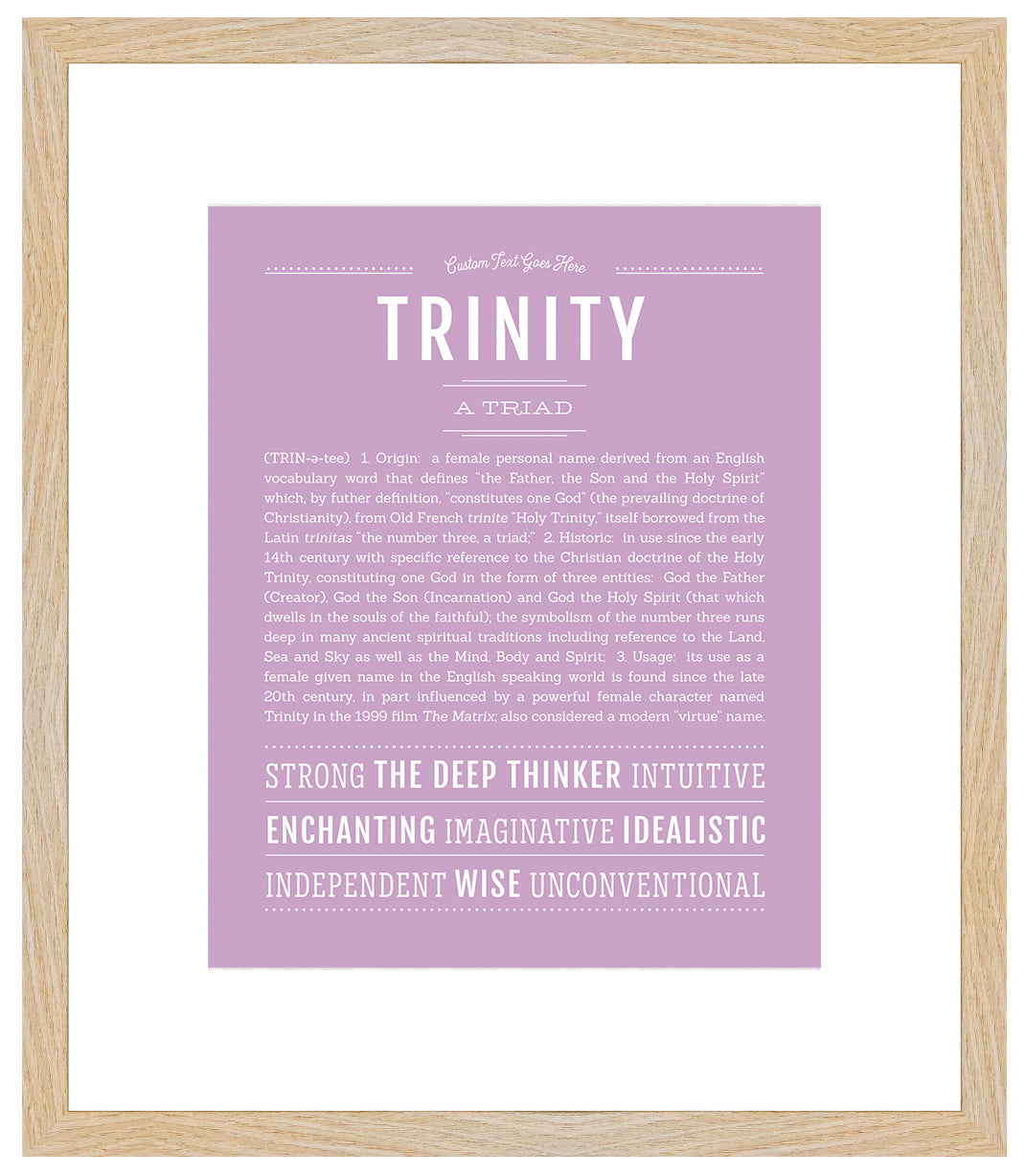 Trinity | Name Art Print