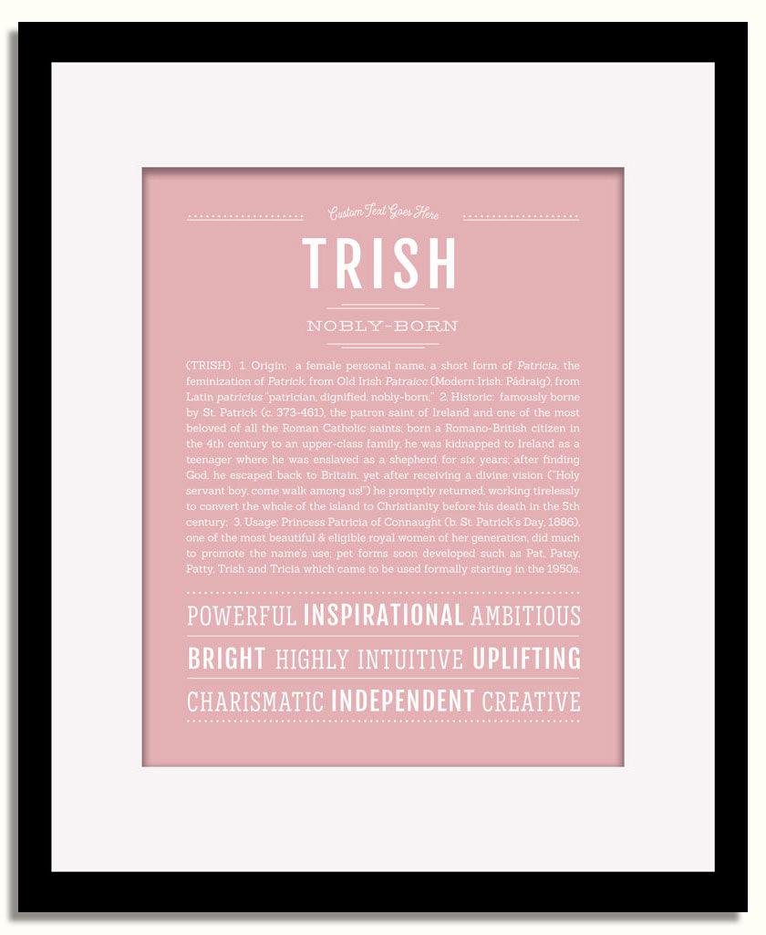 Frame Options | Dusty Rose | Black Frame, Matted