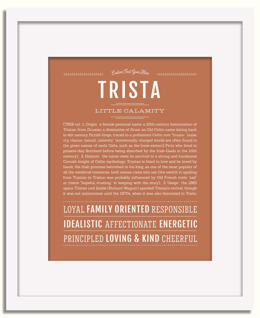 Frame Options | Terra Cotta | White Frame, Matted