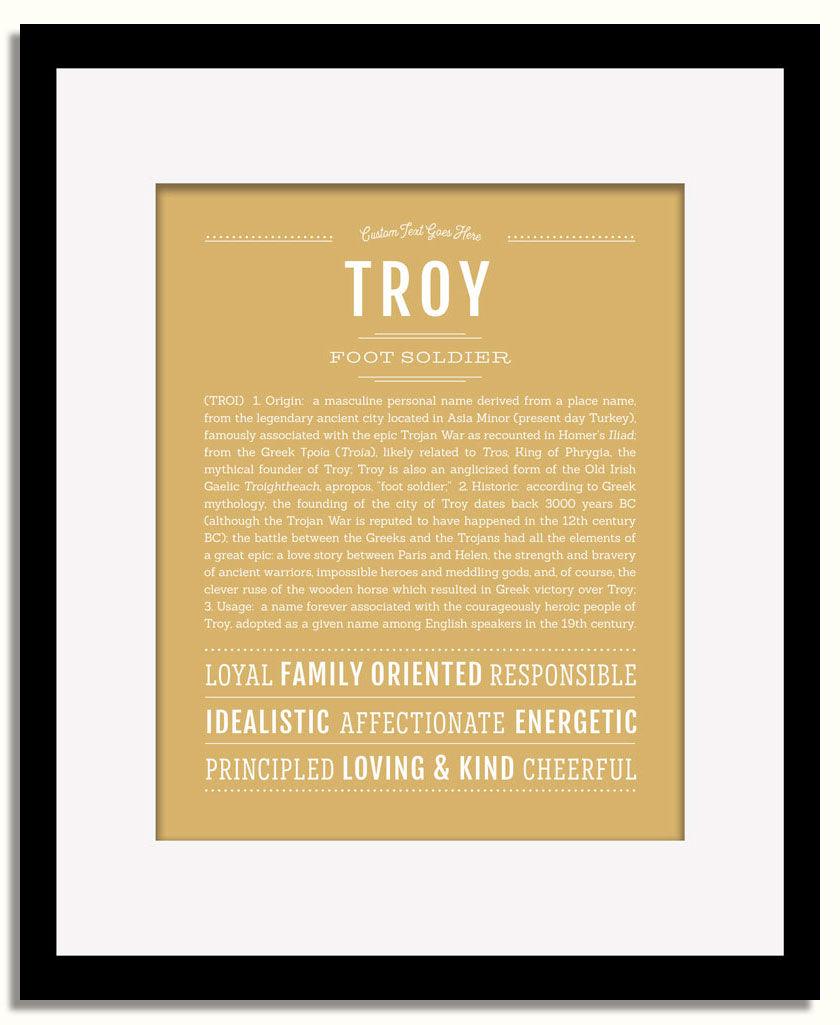 Frame Options | Matte Gold | Black Frame, Matted