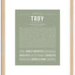 Troy | Name Art Print