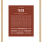 True (female) | Name Art Print