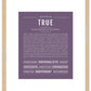True (female) | Name Art Print