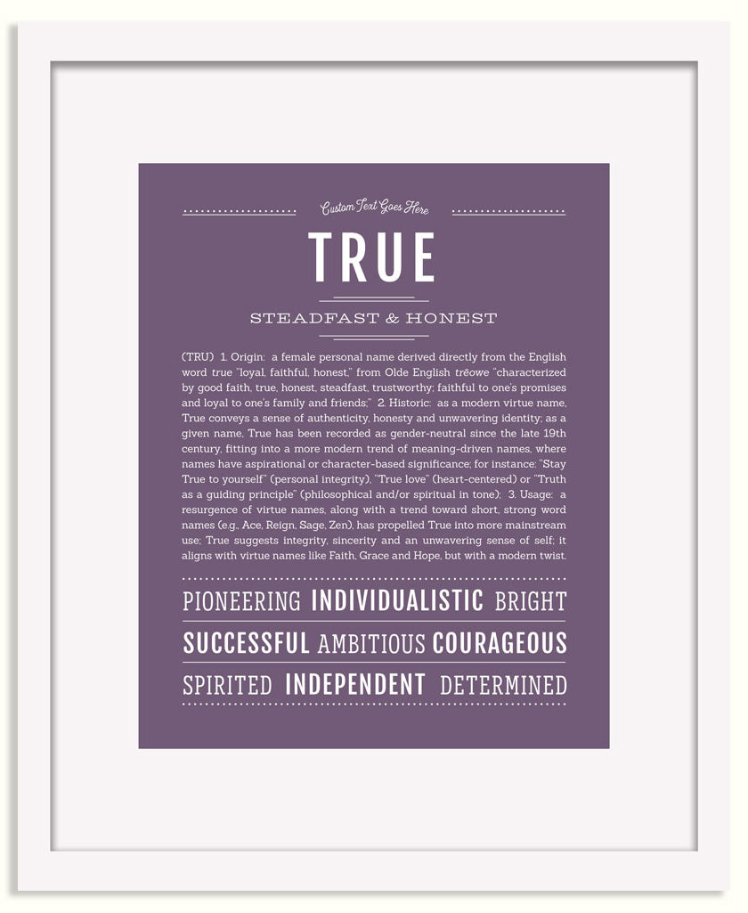 Frame Options | Deep Purple | Black Frame, Matted