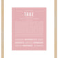 True (female) | Name Art Print