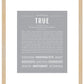 True (female) | Name Art Print