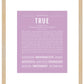 True (female) | Name Art Print