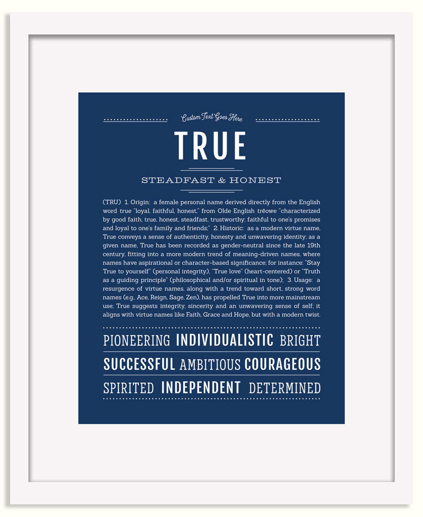 Frame Options | Midnight Blue | Black Frame, Matted