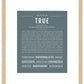 True (female) | Name Art Print