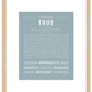 True (female) | Name Art Print