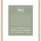 True (female) | Name Art Print