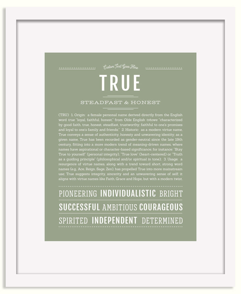 Frame Options | Sage | Black Frame, Matted