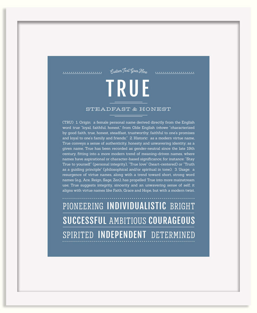 Frame Options | Steele Blue | Black Frame, Matted