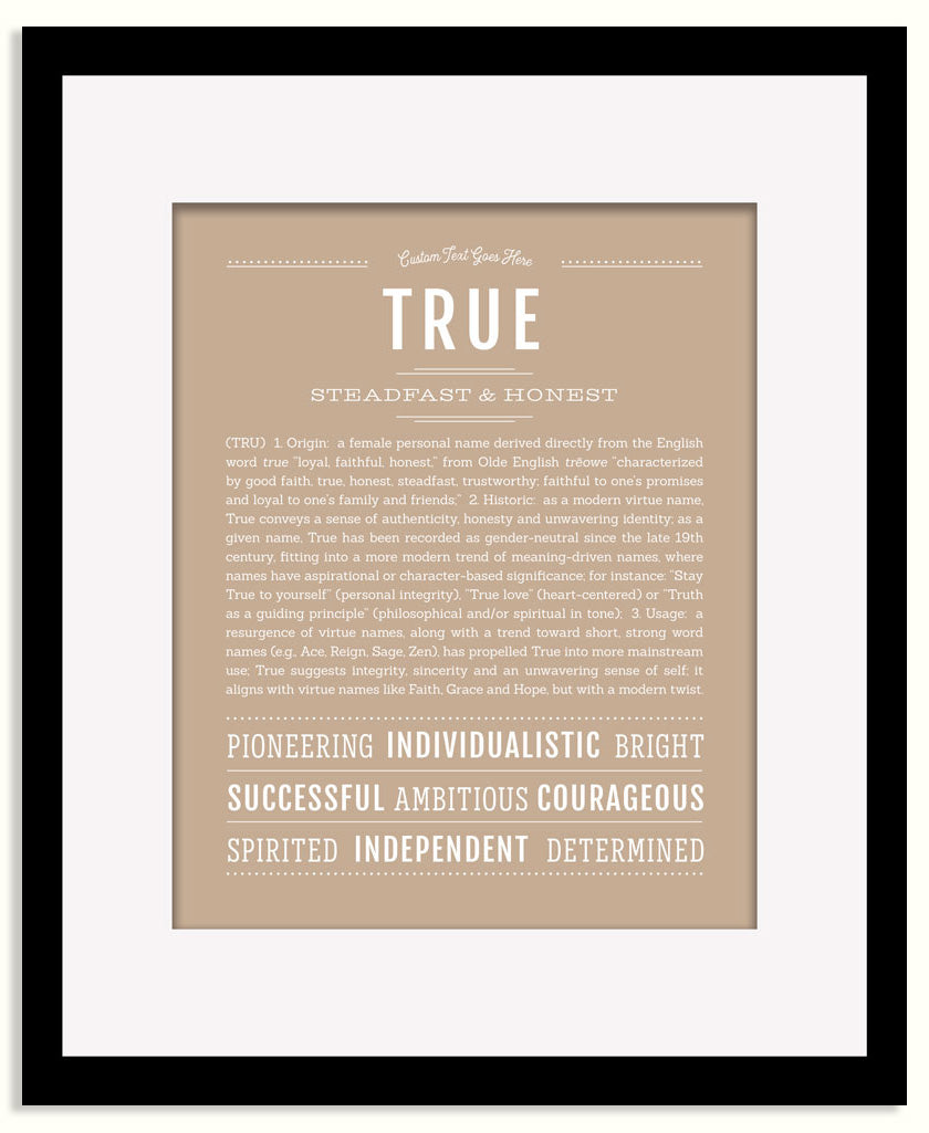 Frame Options | Tan | Maple Frame, Matted