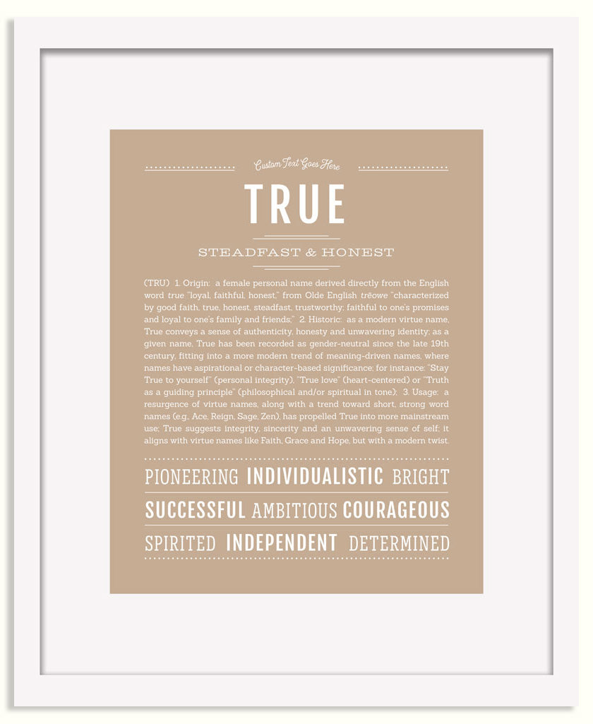 Frame Options | Tan | Black Frame, Matted