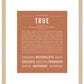 True (female) | Name Art Print