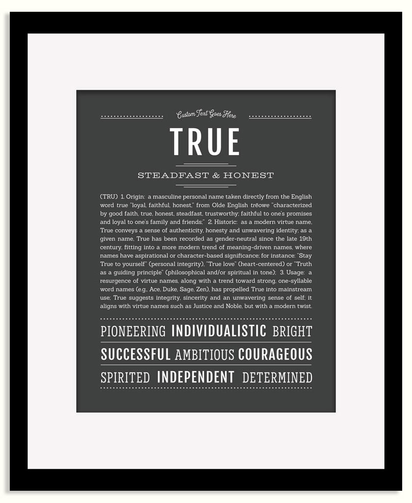 Frame Options | Charcoal Gray | Black Frame, Matted