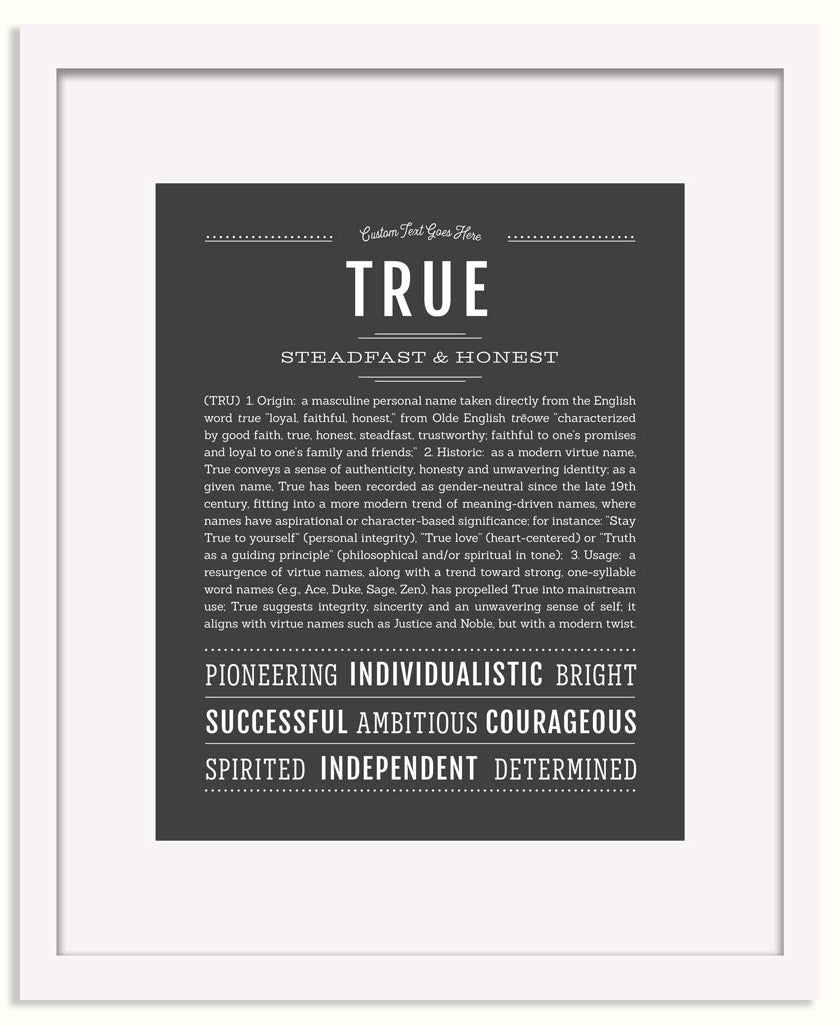 Frame Options | Charcoal Gray | White Frame, Matted
