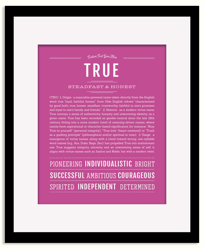 Frame Options | Dark Pink | Black Frame, Matted