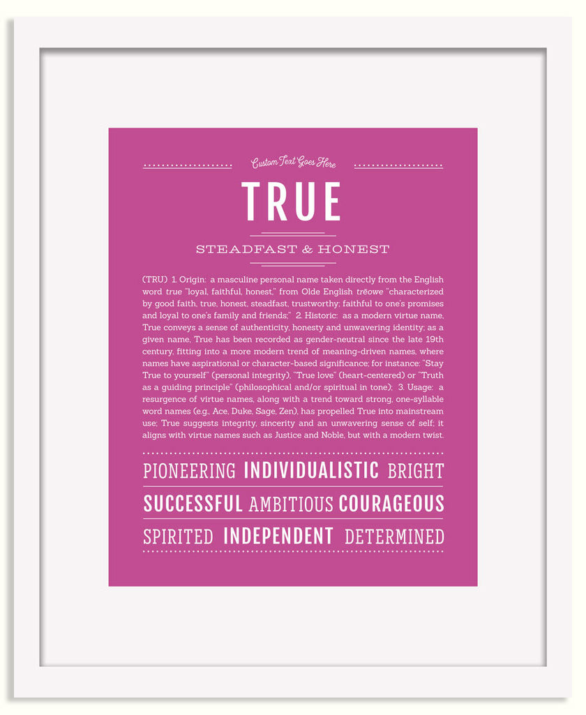 Frame Options | Dark Pink | White Frame, Matted