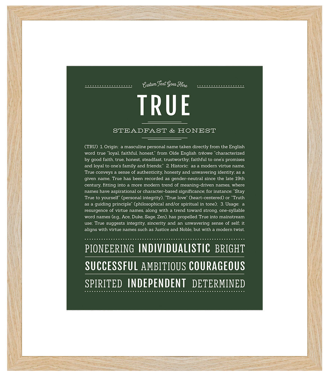 Frame Options | Deep Forest | Maple Frame, Matted