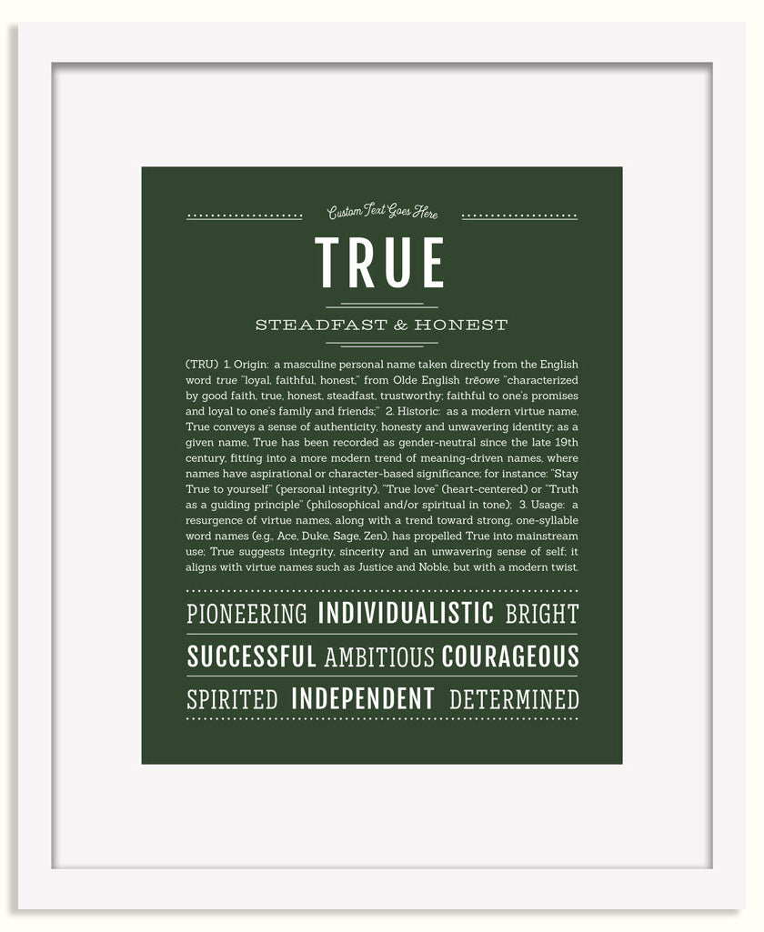 Frame Options | Deep Forest | White Frame, Matted