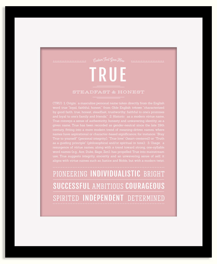Frame Options | Dusty Rose | Black Frame, Matted