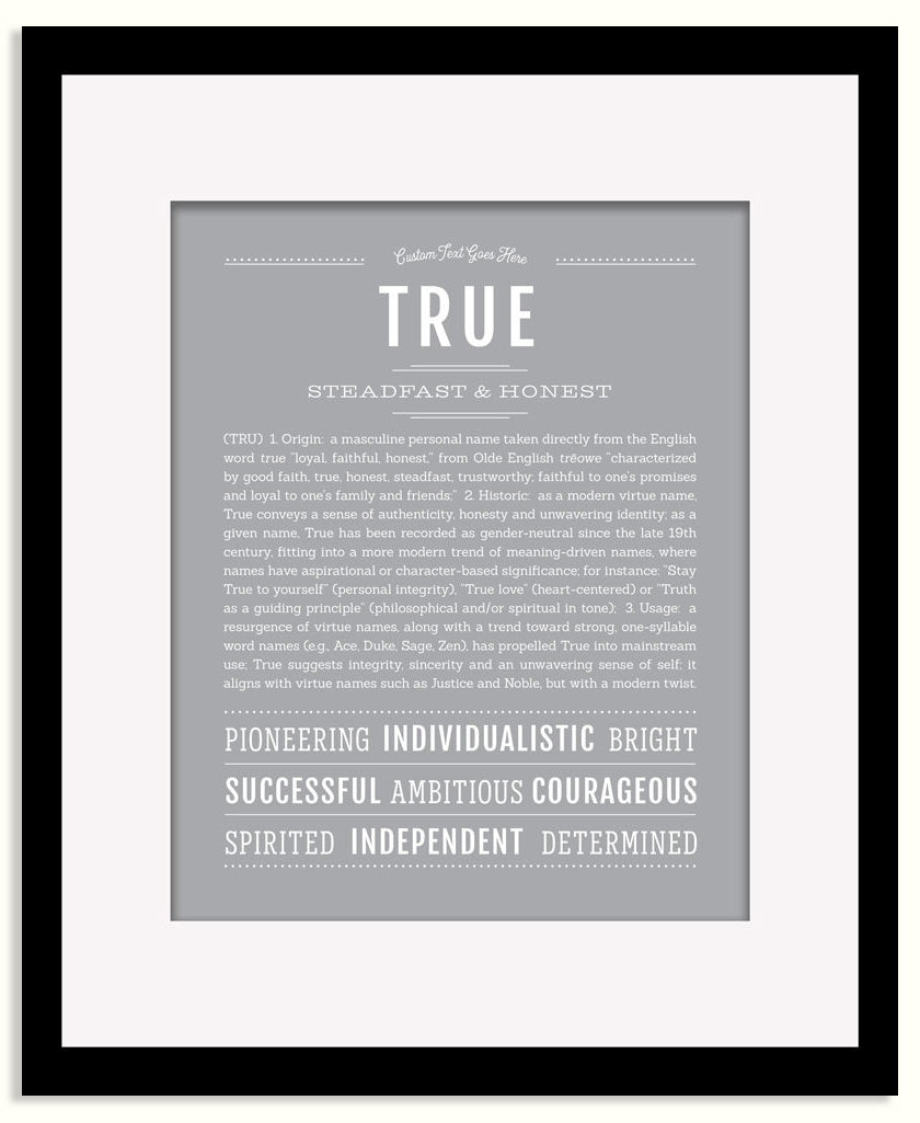 Frame Options | Light Gray | Black Frame, Matted