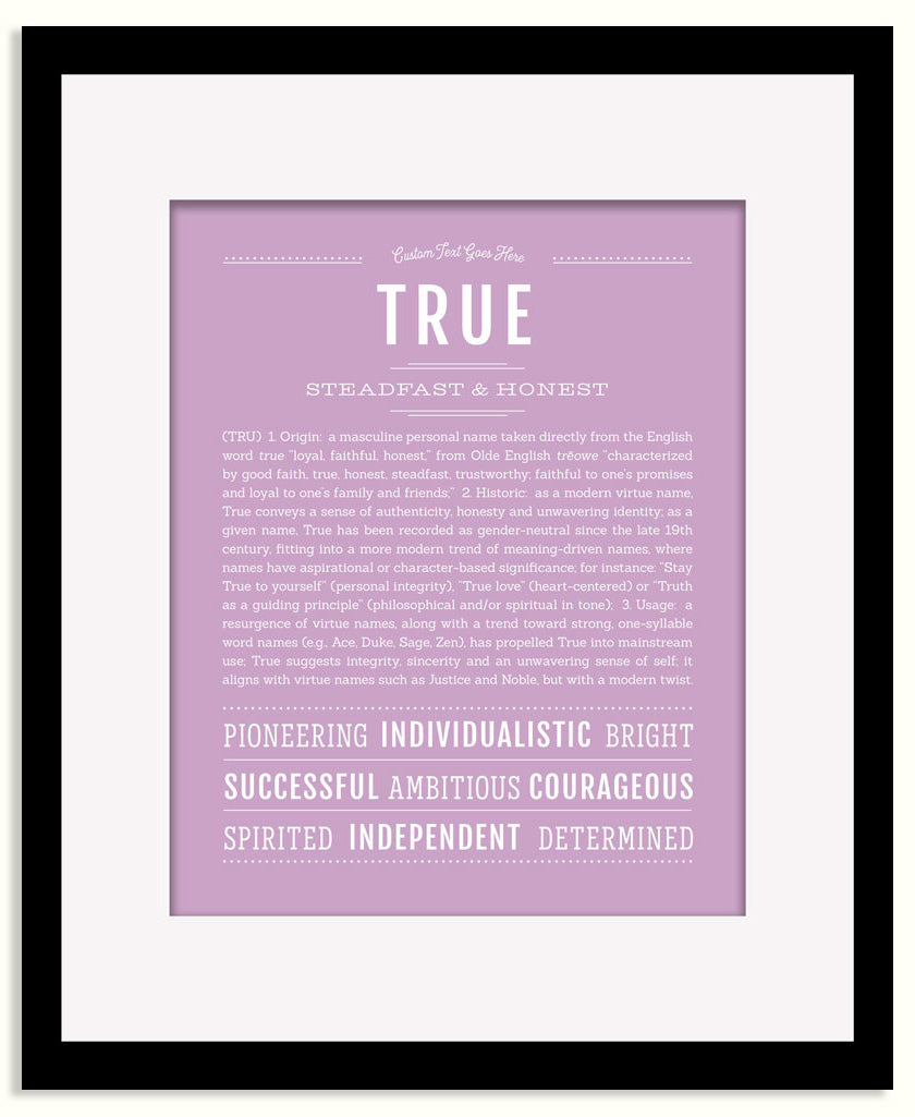 Frame Options | Lilac | Black Frame, Matted