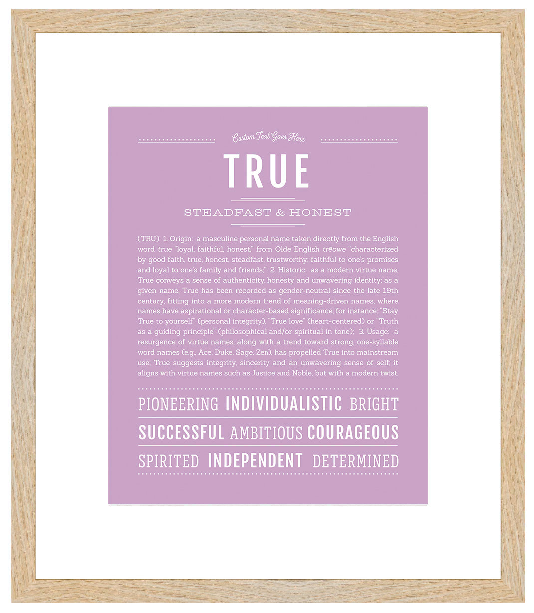 Frame Options | Lilac | Maple Frame, Matted