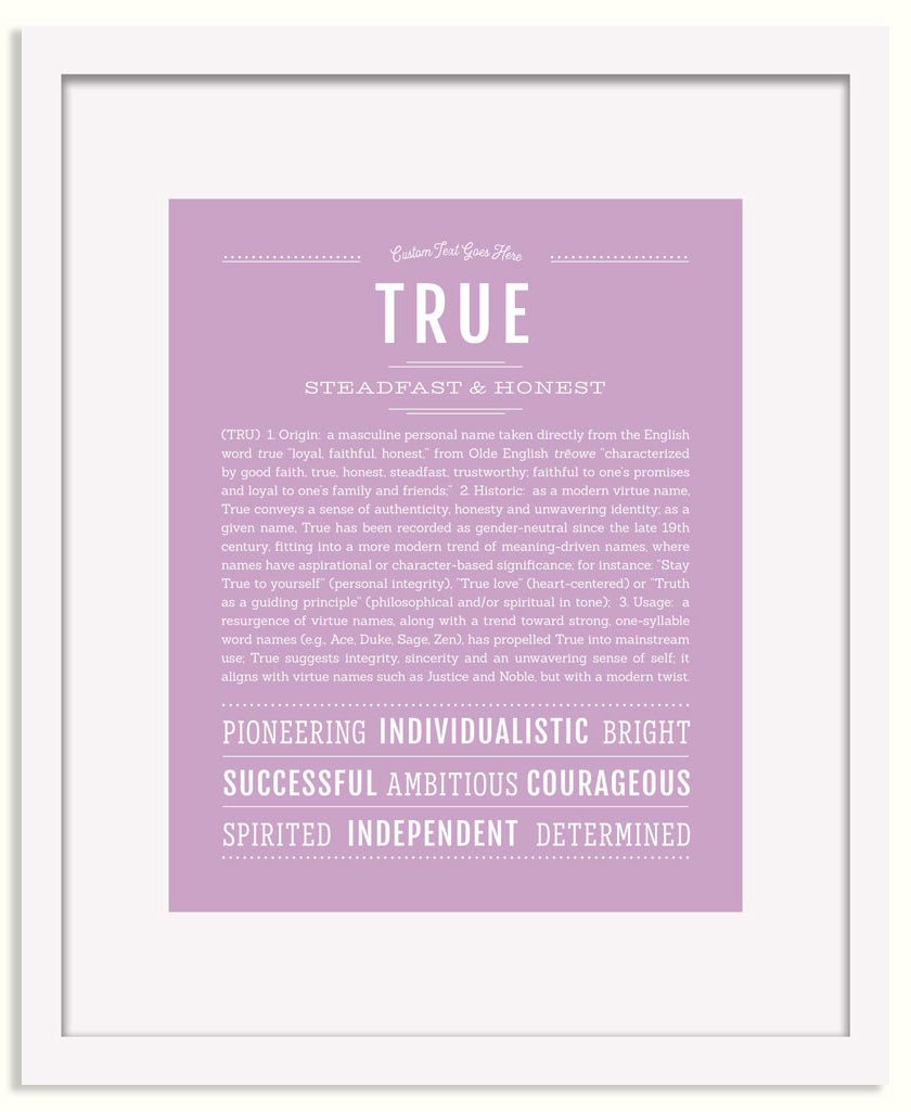 Frame Options | Lilac | White Frame, Matted