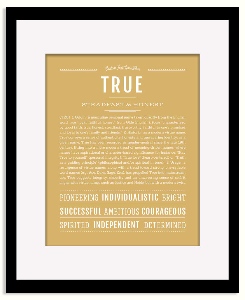 Frame Options | Matte Gold | Black Frame, Matted