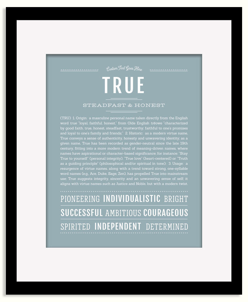 Frame Options | Powder Blue | Black Frame, Matted