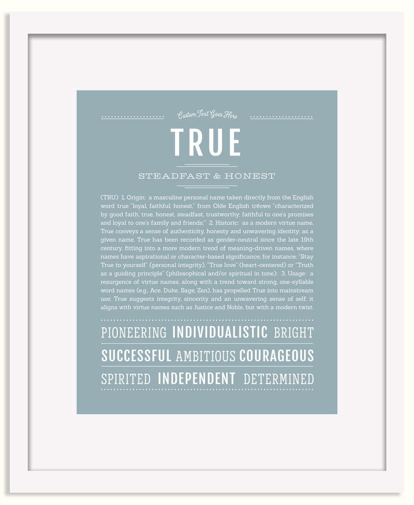 Frame Options | Powder Blue | White Frame, Matted