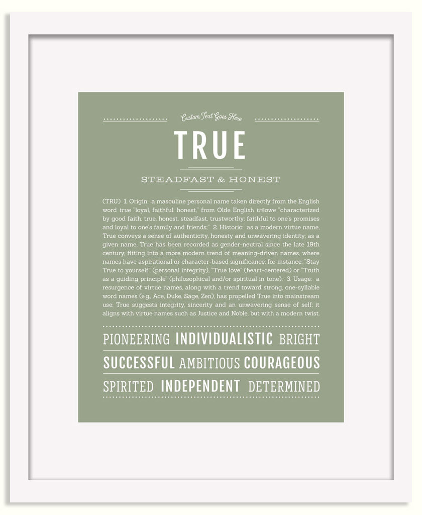 Frame Options | Sage | White Frame, Matted