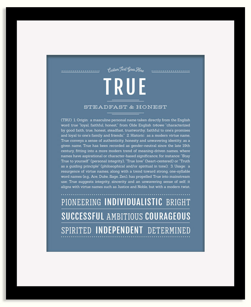 Frame Options | Steele Blue | Black Frame, Matted