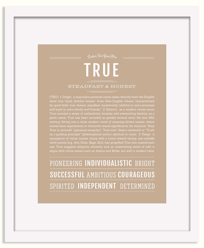 Frame Options | Tan | White Frame, Matted