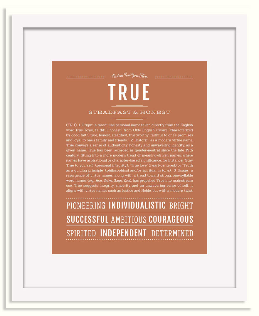 Frame Options | Terra Cotta | White Frame, Matted