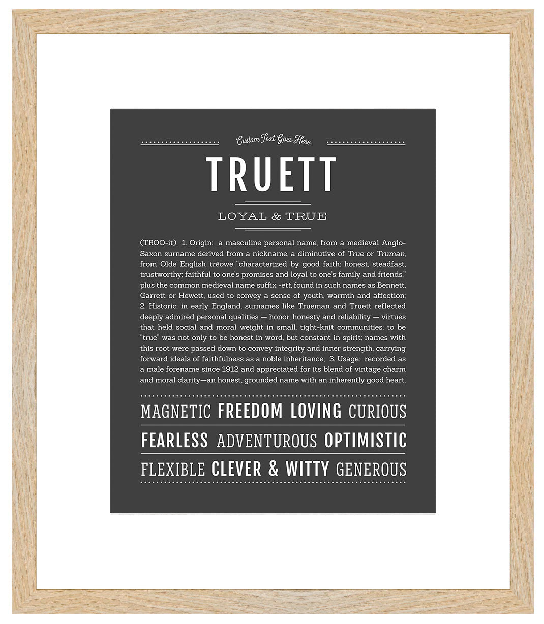 Frame Options | Charcoal Gray | Maple Frame, Matted